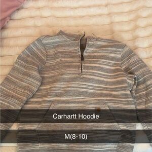 Carhartt Men's Zip-Up Striped Sweater - Gray